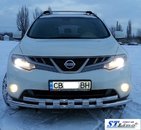 Захист переднього бампера подвійний для Nissan Murano 2009+