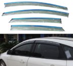 Дефлектори вікон вітровики з хром вставкою (нерж.) для Ford Focus 2012+