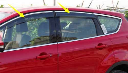 Вітровики Ford Kuga II, Escape 2013-2019, з хром окантовкою 4шт.