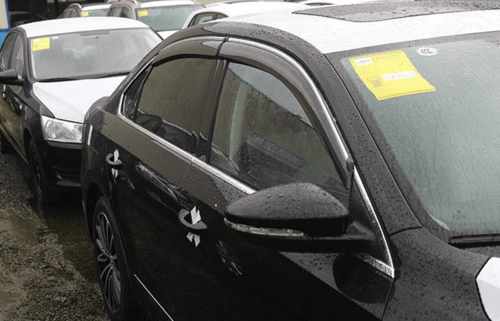 Дефлектори вікон вітровики з хром вставкою (нерж.) для Skoda Octavia 2013+