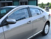 Дефлектори вікон вітровики з хром вставкою (нерж.) для Toyota Corolla 2013+