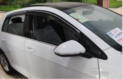 Дефлектори вікон вітровики з хром вставкою (нерж.) для VW Golf 7 2012+