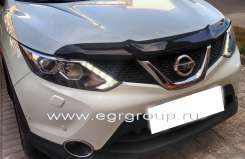 Дефлектор капота мухобійка EGR NISSAN QASHQAI J11 2014+ #027251
