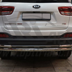 Захист заднього бампера Kia Sorento Prime 2015+ (одинарна з куточками) d 60/42