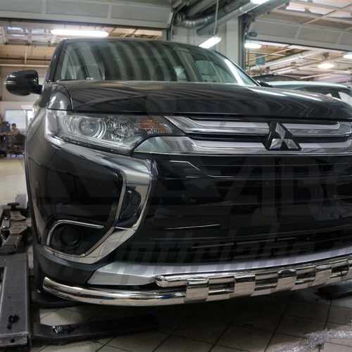 Захист переднього бампера Mitsubishi Outlander 2015+ (Shark) d 60/42