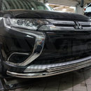 Захист переднього бампера Mitsubishi Outlander 2015+ (подвійне) d 60/42