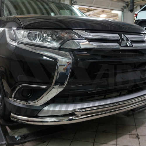 Захист переднього бампера Mitsubishi Outlander 2015+ (подвійне) d 60/42