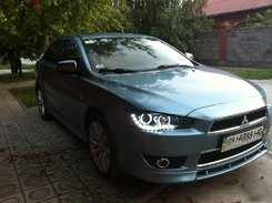 Передние LED фары с DRL для Лансер 10