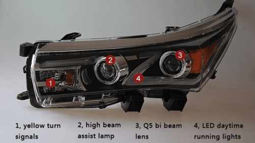 Передні LED фари DRL для Toyota Corolla 2013+