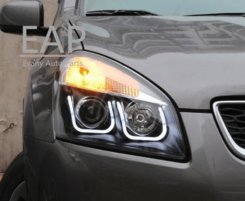 Передние LED фары с DRL для Nissan Qashqai 2006-2013