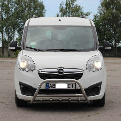 Кенгурятник з написом і грилем D51 для Opel Combo 2011+ (WT004)