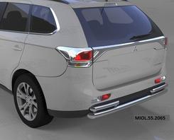 Захист заднього бампера труба з куточками Mitsubishi Outlander 2012-2015