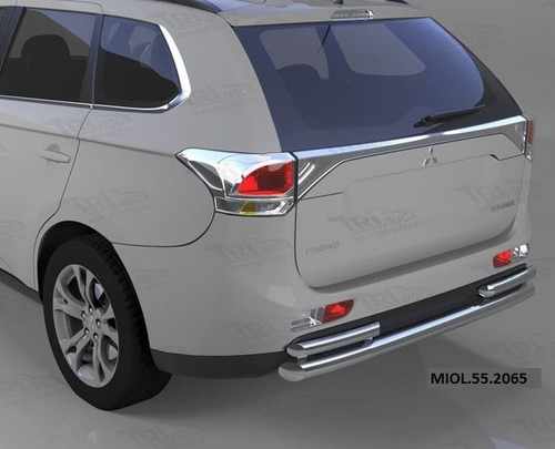 Захист заднього бампера труба з куточками Mitsubishi Outlander 2012-2015