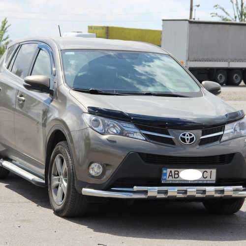Захист переднього бампера подвійний з грилем для Toyota RAV4 2013-2016