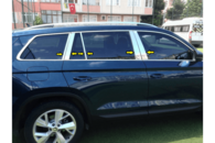 Молдинги на дверні стійки (нерж.) для Skoda Kodiaq 2016+