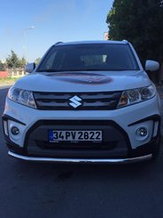 Передняя защита труба (черный металл) для Vitara 2015+