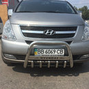 Кенгурятник з написом і грилем D60 Tamsan для Hyundai H-1 2008+