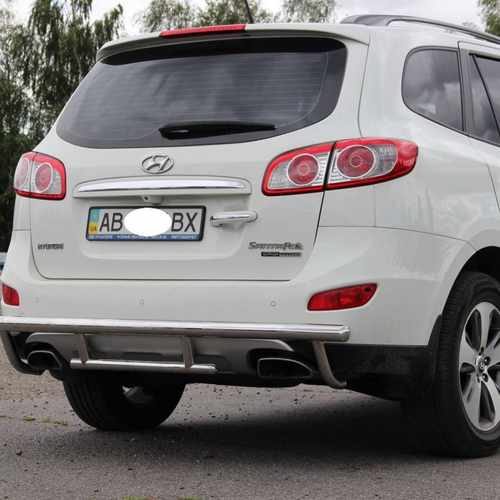 Захист заднього бампера подвійна для Hyundai Santa Fe 06-