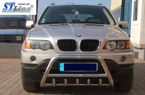 Кенгурятник з перемичкою і грилем D60 для BMW X5 2004-2006