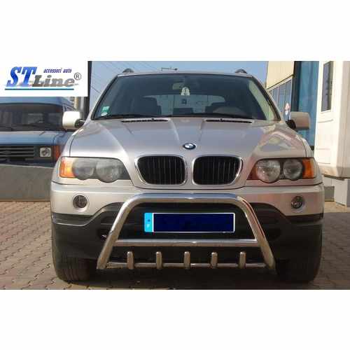 Кенгурятник з перемичкою і грилем D60 для BMW X5 2004-2006