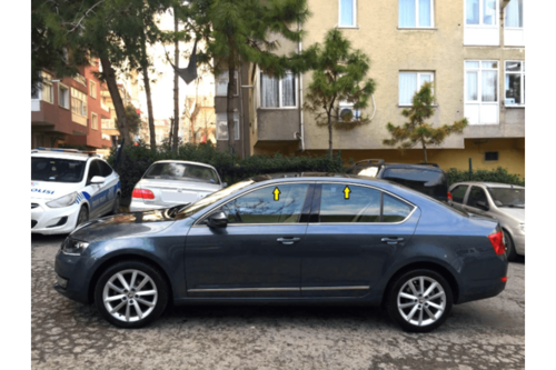 Верхня окантовка вікон (4 шт, нерж) для Skoda Octavia A7 2013-