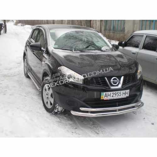 Передній захист подвійний для Nissan Qashqai 2010-2014