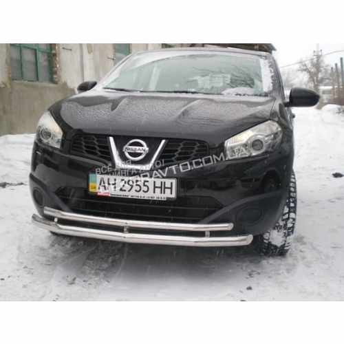 Передній захист подвійний для Nissan Qashqai 2010-2014