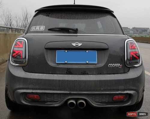 Оптика задня LED Union Jack чорна для Mini Cooper F55/ F56/ F57 (2014-)