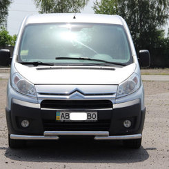 Захист переднього бампера подвійний для Citroen Jumpy 2007+