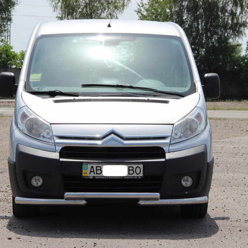 Захист переднього бампера подвійний для Citroen Jumpy 2007+