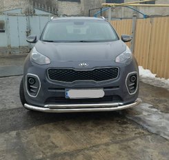 Захист переднього бампера подвійна 60\42 для Kia Sportage 2016+