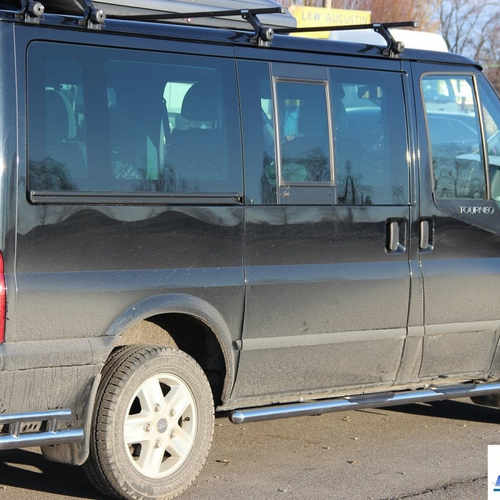 Пороги труба нерж. для Ford Transit 1986-2012 /кор.база /Ø60