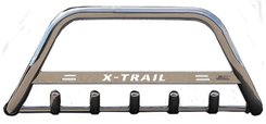 Кенгурятник з написом і грилем D51 для Nissan X-Trail 2001-2006 (WT004)