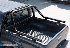 Захисні дуги в кузов Omsa Line Kobra Roll Bar для Toyota Hilux 2016+ (Чорні)