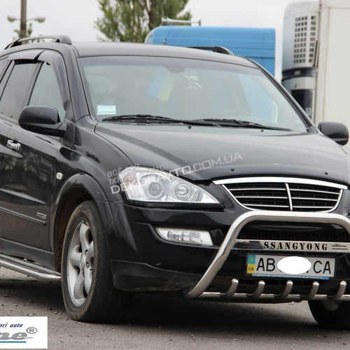 Кенгурятник з написом і грилем D51 для Ssang Yong Kyron 2007+ (WT004)