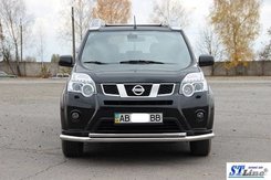 Захист переднього бампера подвійний d60/42 для Nissan X-Trail T31 2007-2014