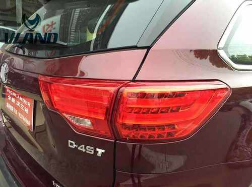 Задні ліхтарі LED для Toyota Highlander 2014+ BMW стиль (червоні)