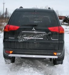 Захист задня труба для Mitsubishi Pajero Sport 2008+