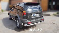 Захист заднього бампера з кутами для Mitsubishi Pajero Sport 1996-2008