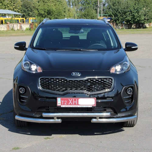 Захист переднього бампера подвійний для Kia Sportage 2016-
