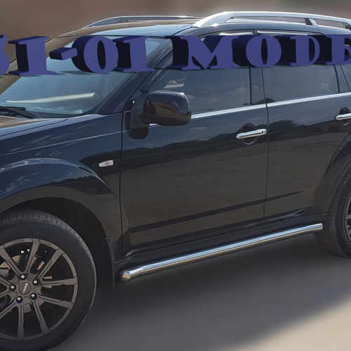 Захист штатного порогу труба для Mitsubishi Outlander XL 2007-2012