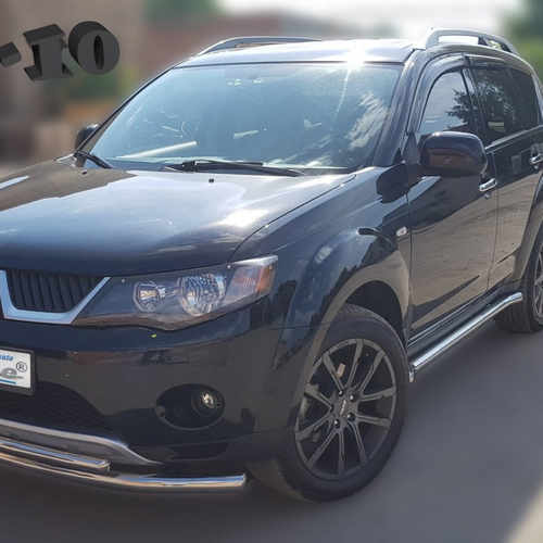 Захист переднього бампера подвійний для Mitsubishi Outlander XL 2006-2010