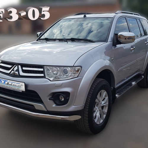 Захист переднього бампера одинарний для Mitsubishi Pajero Sport 2008-2015