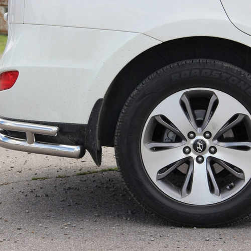 Захист заднього бампера кути подвійні для Hyundai Santa Fe 06-12