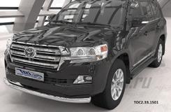 Захист переднього бампера Toyota Land Cruiser 200 (2015-)(крім Premium) (одинарний) d70