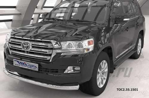 Захист переднього бампера Toyota Land Cruiser 200 (2015-)(крім Premium) (одинарний) d70