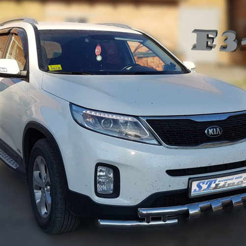 Передій захист подвійний з грилем для Kia Sorento 2012-2015