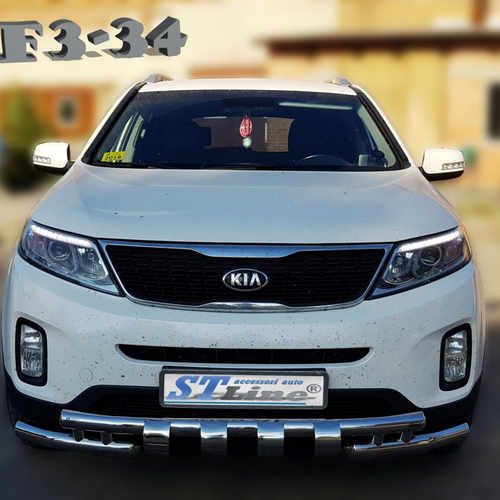 Передій захист подвійний з грилем для Kia Sorento 2012-2015