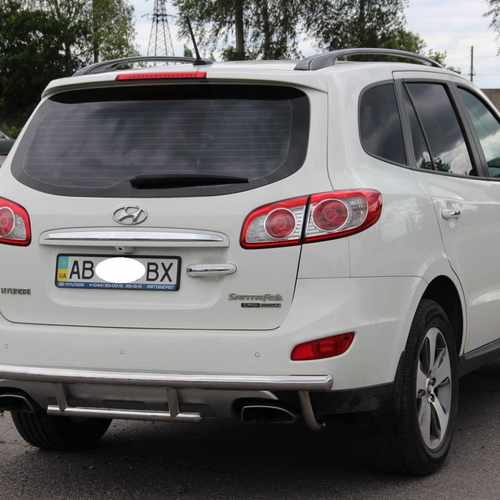 Захист заднього бампера подвійна для Hyundai Santa Fe 06-