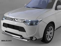 Захист переднього бампера подвійний для Mitsubishi Outlander 2012-2015